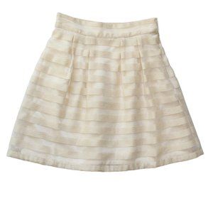 NWT Ann Taylor Shimmery Cream Mini Sz 4 Holiday ready